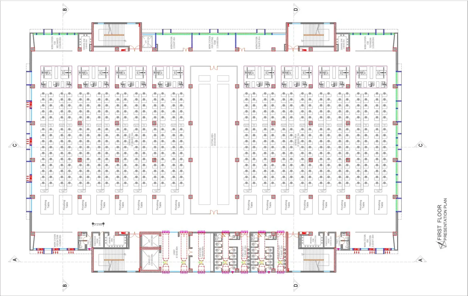 First floor presentation plan, October4128 factory building
