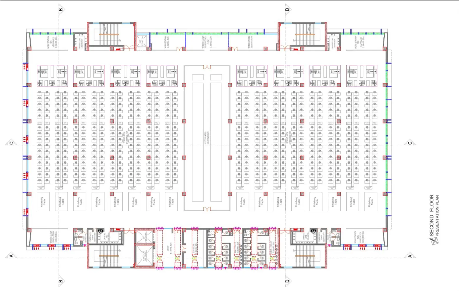 Second floor presentation plan, October4128 factory building