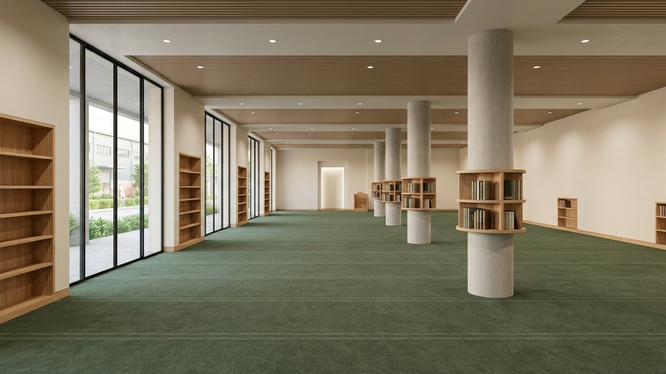 Inside the prayer hall — architectural visualisation