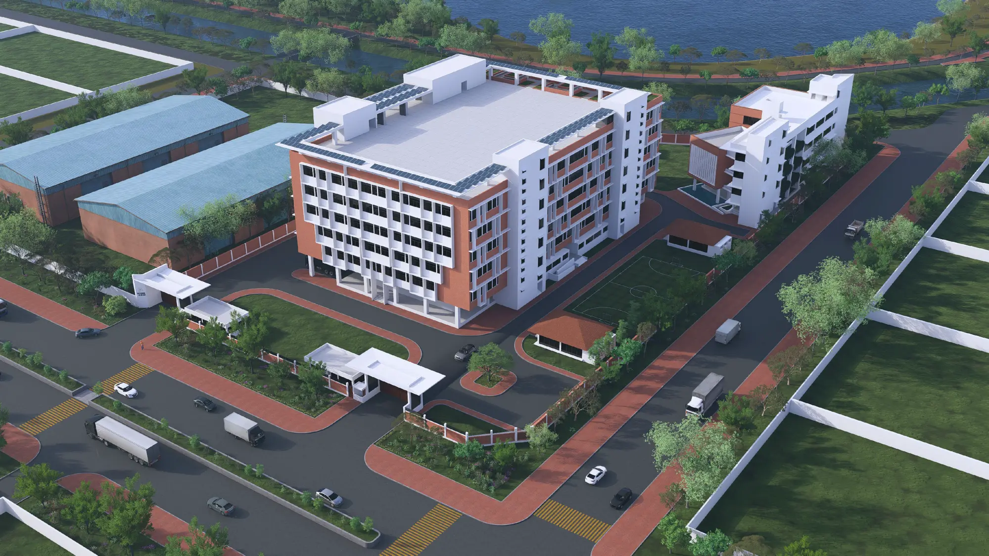 October4128 (BD) Ltd., October4's new factory in Mirsharai, Chattogram — architectural visualisation